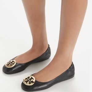 Tory Burch Black Ballerina Flats. Size: 7.